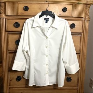 Westbound Plus Size Woman Button-Down 3/4 Top Excellent Condition 24W